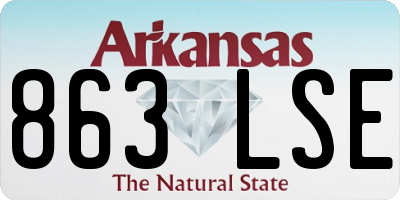 AR license plate 863LSE