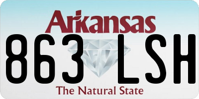 AR license plate 863LSH