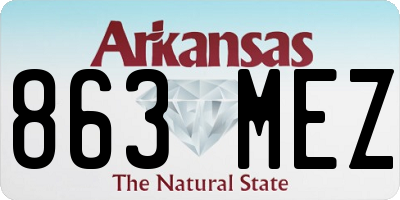 AR license plate 863MEZ