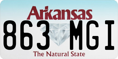 AR license plate 863MGI