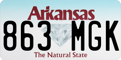 AR license plate 863MGK