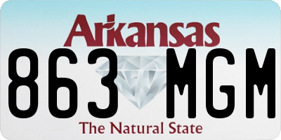 AR license plate 863MGM