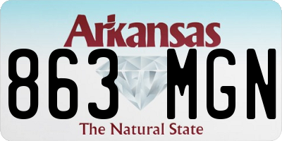 AR license plate 863MGN