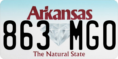 AR license plate 863MGO