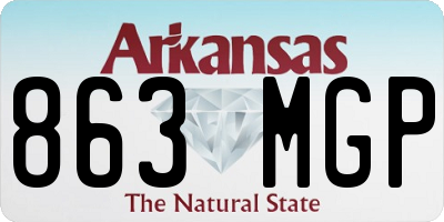 AR license plate 863MGP