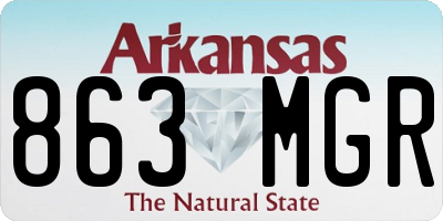AR license plate 863MGR