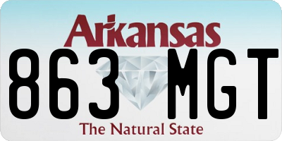 AR license plate 863MGT