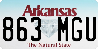 AR license plate 863MGU