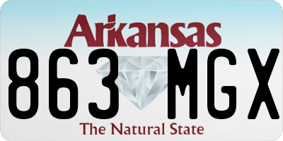 AR license plate 863MGX