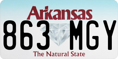 AR license plate 863MGY