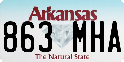 AR license plate 863MHA