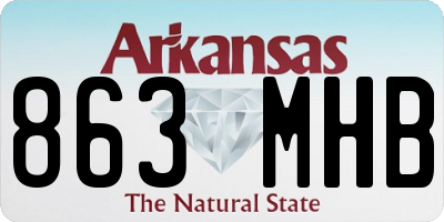 AR license plate 863MHB