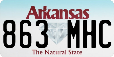 AR license plate 863MHC