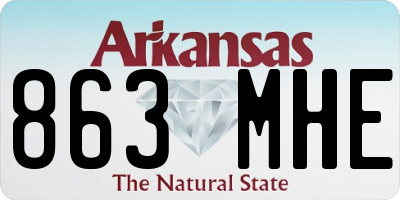 AR license plate 863MHE