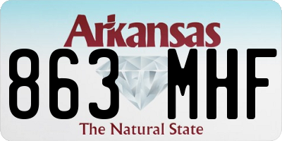 AR license plate 863MHF