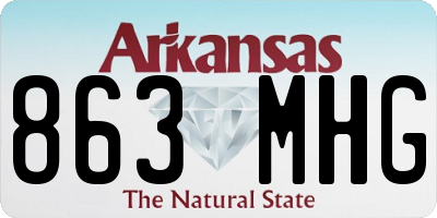 AR license plate 863MHG