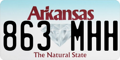 AR license plate 863MHH