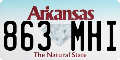 AR license plate 863MHI