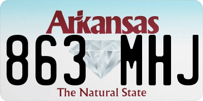 AR license plate 863MHJ