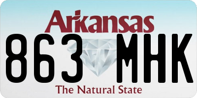 AR license plate 863MHK