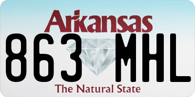 AR license plate 863MHL