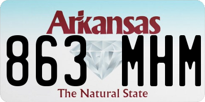 AR license plate 863MHM