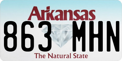AR license plate 863MHN