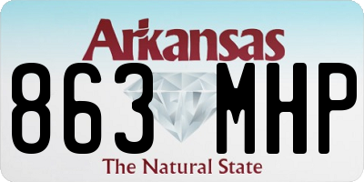 AR license plate 863MHP
