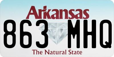 AR license plate 863MHQ
