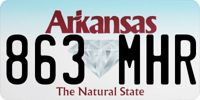 AR license plate 863MHR