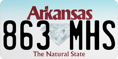 AR license plate 863MHS