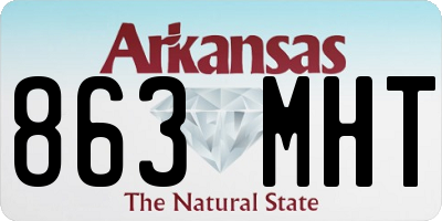AR license plate 863MHT