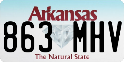 AR license plate 863MHV