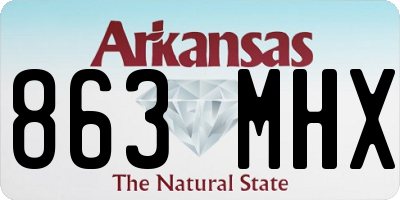 AR license plate 863MHX