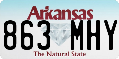 AR license plate 863MHY