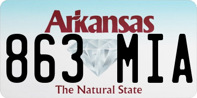 AR license plate 863MIA