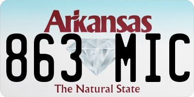 AR license plate 863MIC