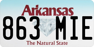 AR license plate 863MIE