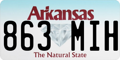 AR license plate 863MIH
