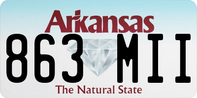 AR license plate 863MII