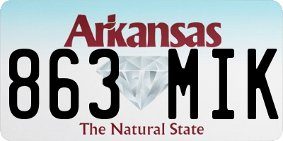 AR license plate 863MIK