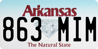 AR license plate 863MIM