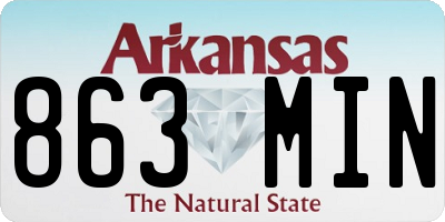 AR license plate 863MIN