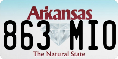 AR license plate 863MIO