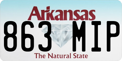 AR license plate 863MIP