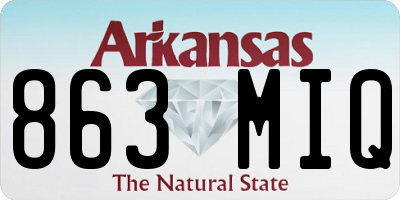 AR license plate 863MIQ
