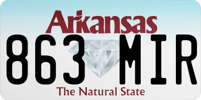 AR license plate 863MIR