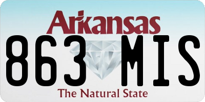 AR license plate 863MIS