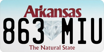 AR license plate 863MIU