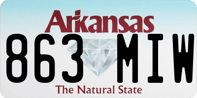 AR license plate 863MIW